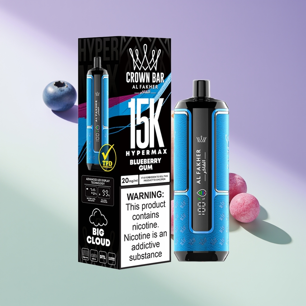 Wholesale Finland Al Fakher Crown Bar 15K Suu Mustikka Kumi