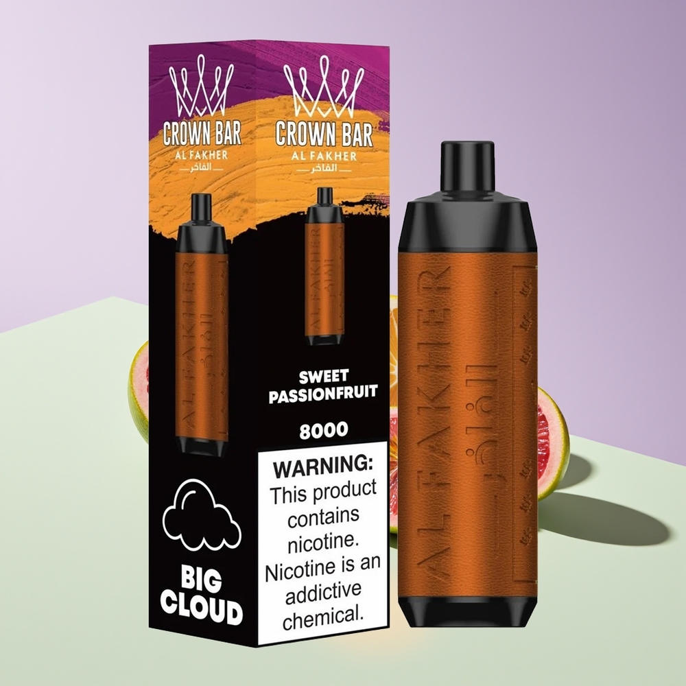 Wholesale Finland Al Fakher Crown Bar 8000 Puffs Makea Passiohedelmä