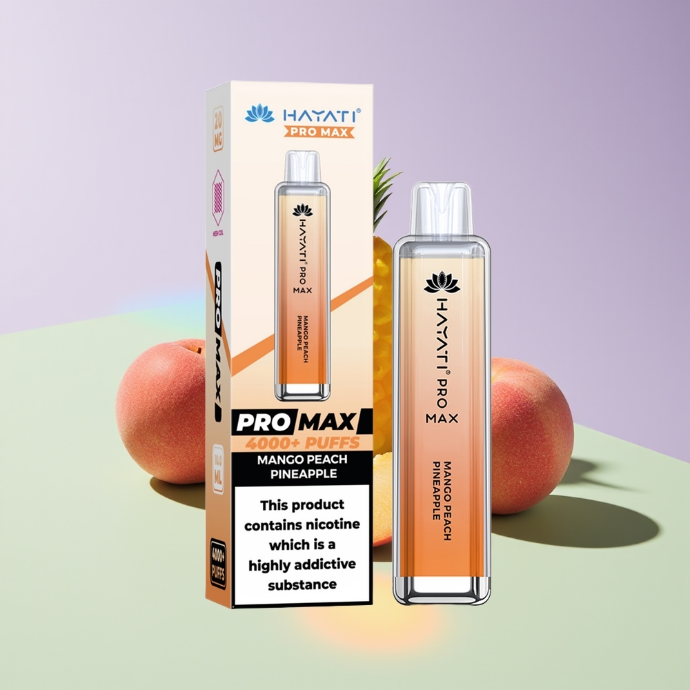 Wholesale Finland Hayati Pro Max 4000 Puffs Mango Persikka Ananas
