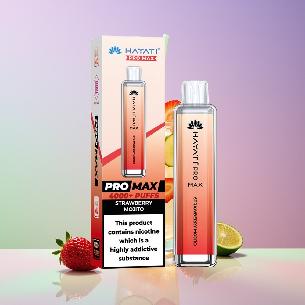 Wholesale Finland Hayati Pro Max 4000 Puhallus Kertakäyttöinen Höyrystin Mansikka Mojito