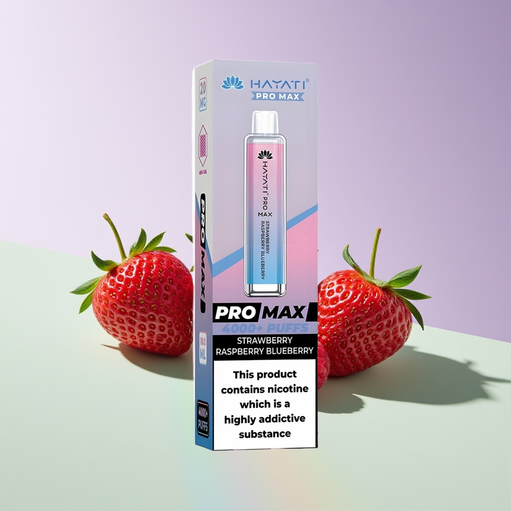 Wholesale Finland Hayati Pro Max 4000 Puhallus Kertakäyttöinen Höyrystin Mansikka Vadelma Mustikka