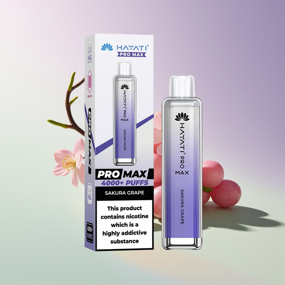 Wholesale Finland Hayati Pro Max 4000 Puhallus Kertakäyttöinen Vape Sakura Viinirypäle