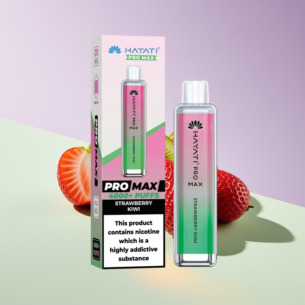 Wholesale Finland Hayati Pro Max 4000 Suudelma Mansikka-Kiivi Kertakäyttöinen Höyrystin