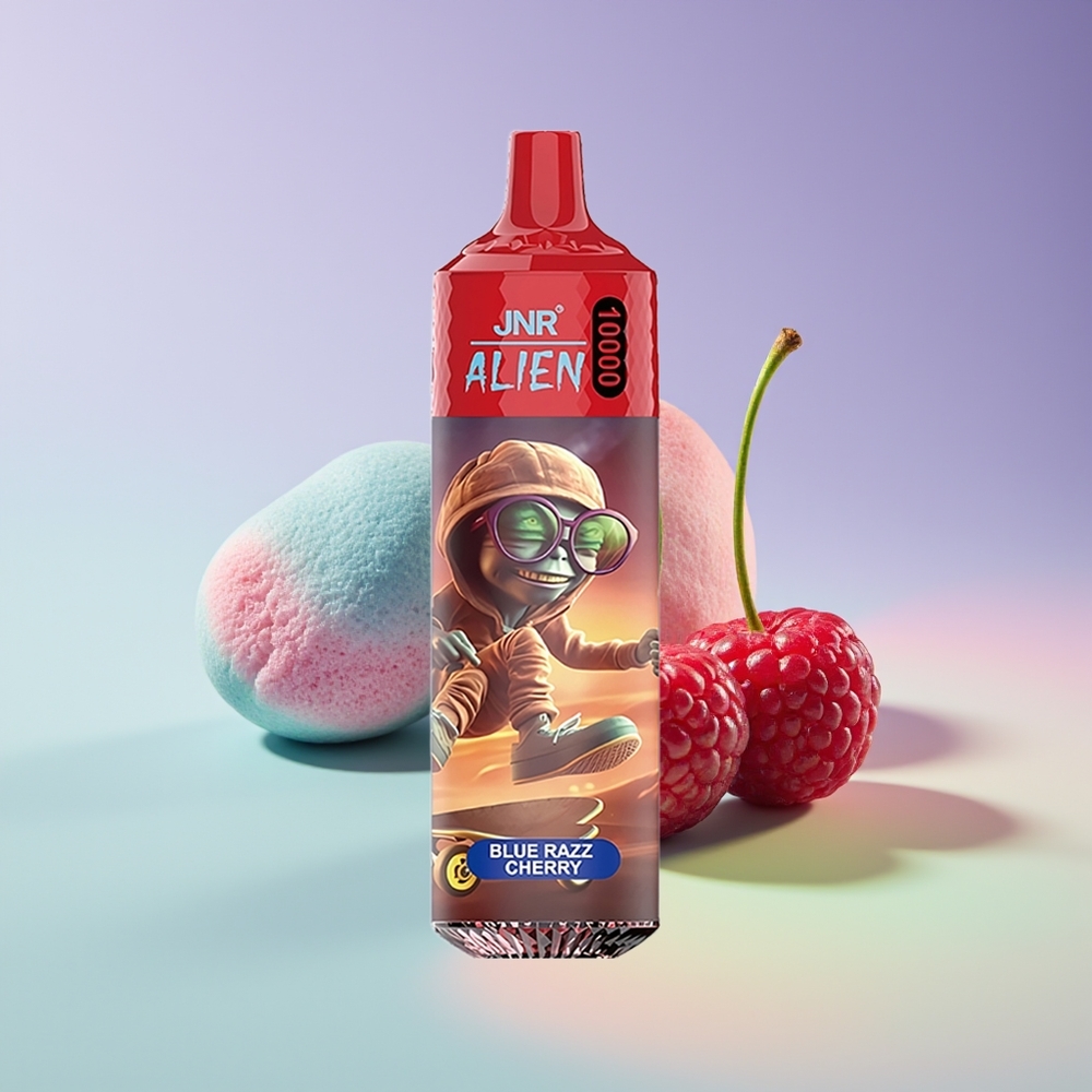 Wholesale Finland JNR Alien 10000 Puffs 850mAh Sininen Vadelma Kirsikka