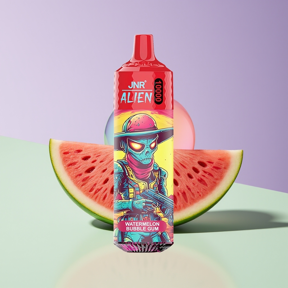 Wholesale Finland JNR Alien 10000 Puffs LED (RGB) Vesimelona Bubble Gum