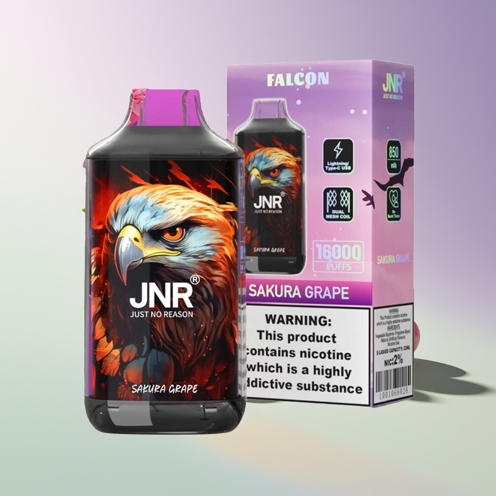 Wholesale Finland JNR Falcon 16000 Puffs Sakura Viinirypäle