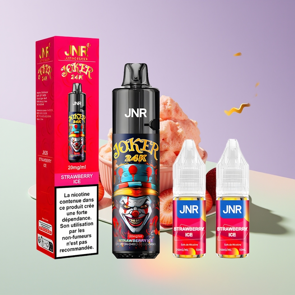 Wholesale Finland JNR Joker 24000 Puffaa Kertakäyttöinen Höyrystin Mansikkajää