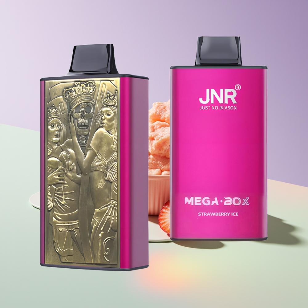 Wholesale Finland JNR Mega Box 25000 Puff Kertakäyttöinen Höyrystin Mansikka-Jää