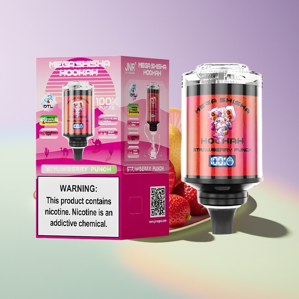 Wholesale Finland JNR Mega Shisha Hookah 100K Mansikka Isku