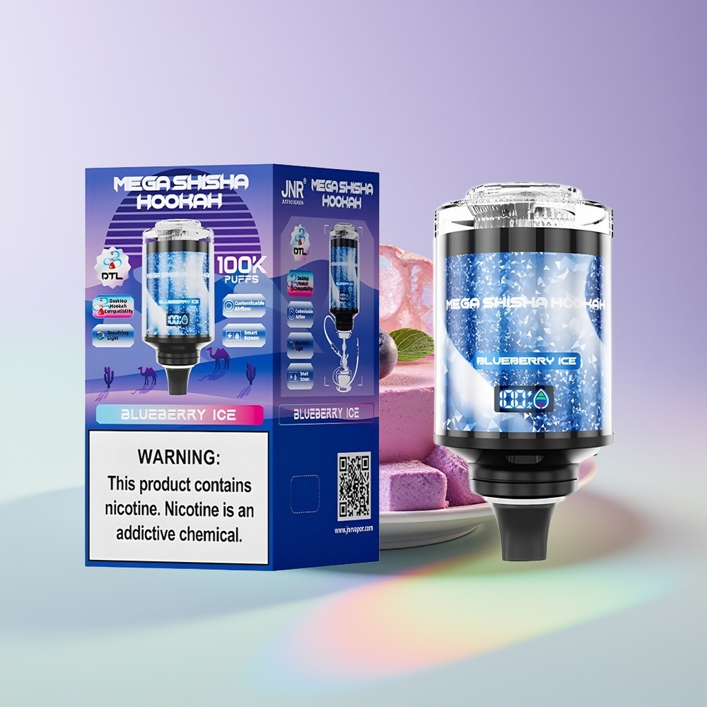 Wholesale Finland JNR Mega Shisha Hookah 100K Mustikka-Jää