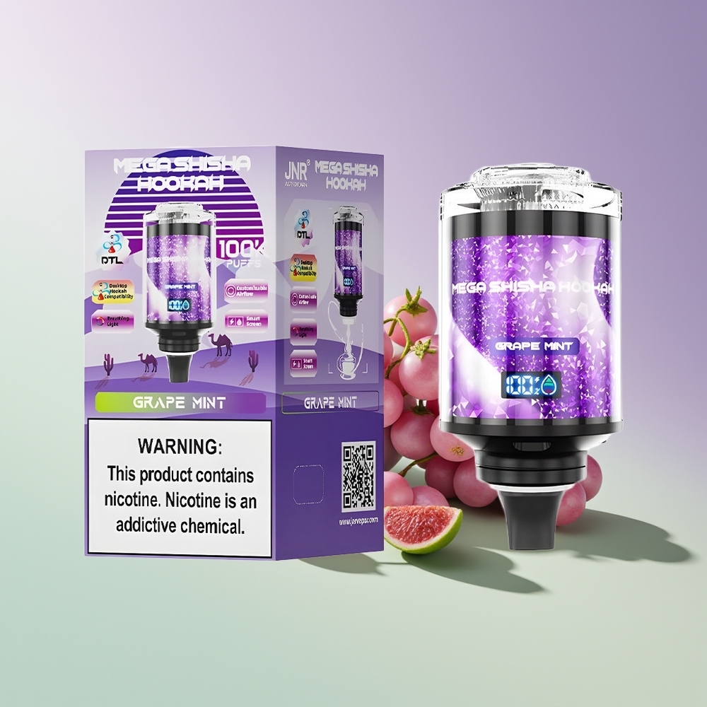 Wholesale Finland JNR Mega Shisha Hookah 100K Viinimarja Minttu