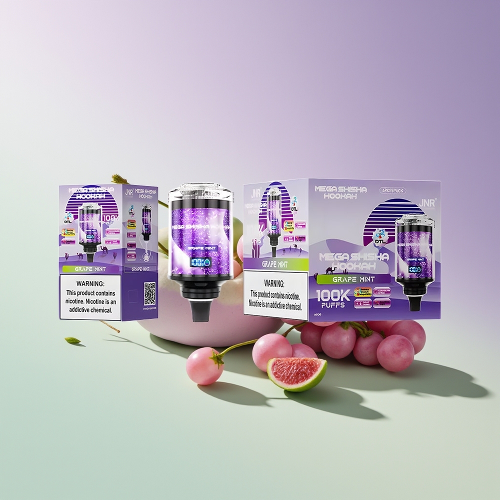 Wholesale Finland JNR Mega Shisha Hookah 100K Viinimarja Minttu