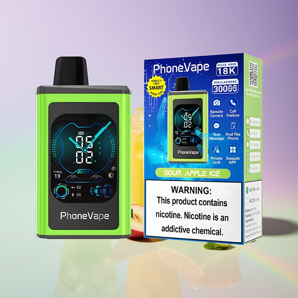 Wholesale Finland JNR PhoneVape 30000 puffs Hapan Omena Jää Kertakäyttöinen Höyrystin 5%