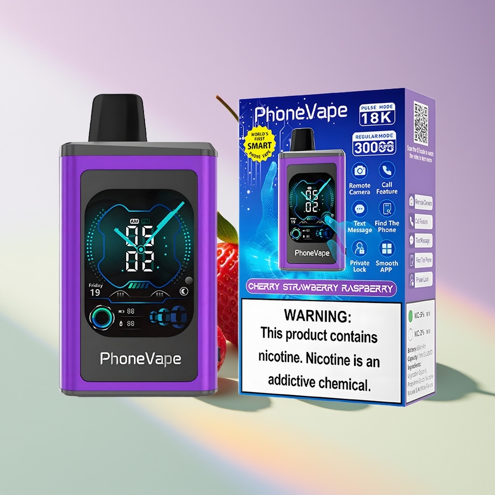 Wholesale Finland JNR PhoneVape 30000 puffs Kirsikka Mansikka Vadelma