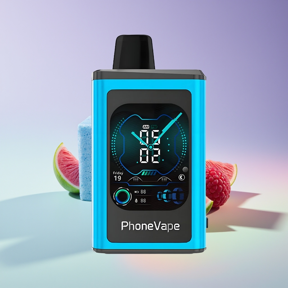 Wholesale Finland JNR PhoneVape 30000 tupaa Kertakäyttöinen Höyrystin Sininen Vadelma Jää