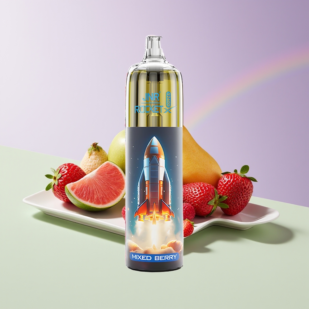 Wholesale Finland JNR Rocket-X 12400 Puffs Sekoitetut Marjat Kertakäyttöinen Höyrystin RGB-valot