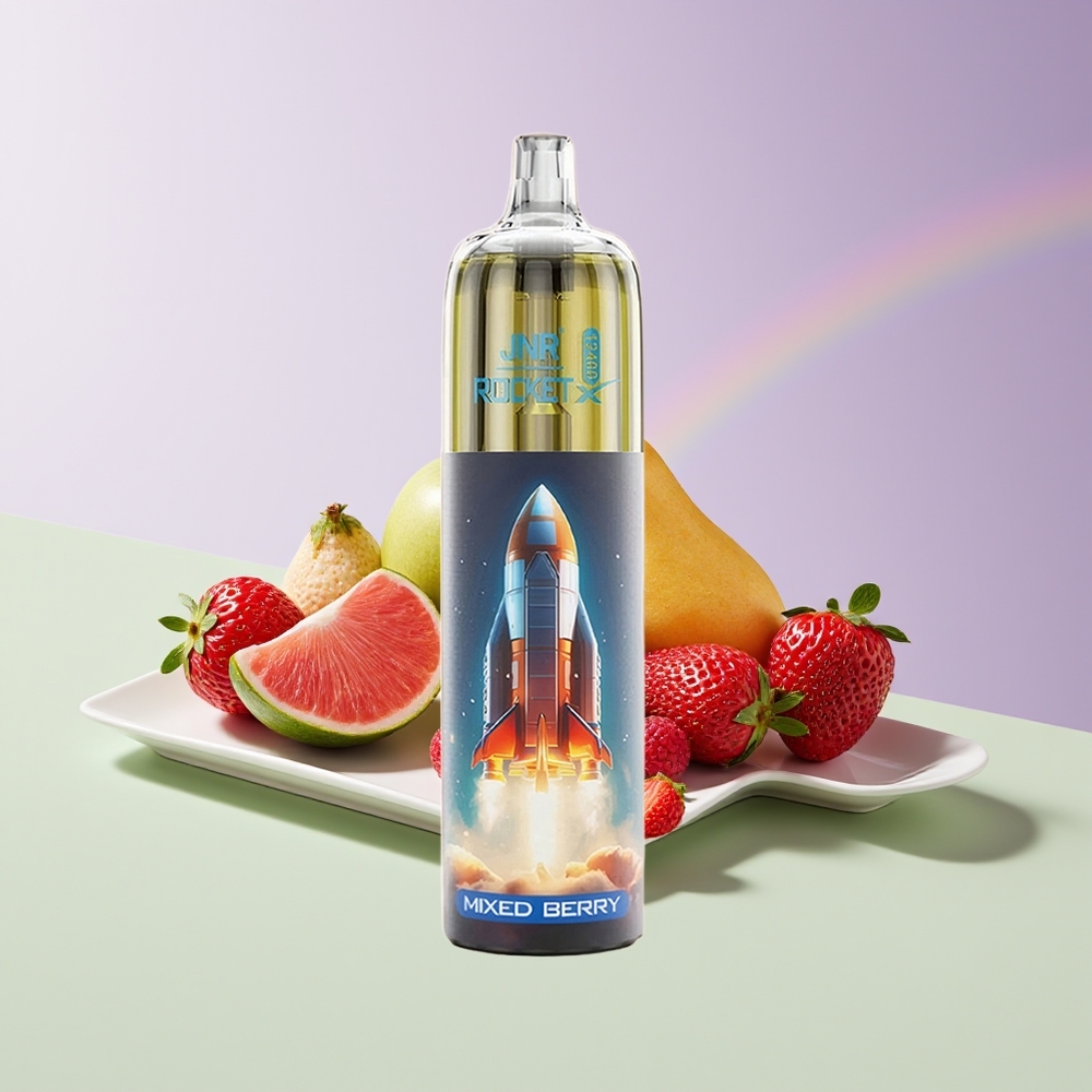 Wholesale Finland JNR Rocket-X 12400 Puffs Sekoitetut Marjat Kertakäyttöinen Höyrystin RGB-valot