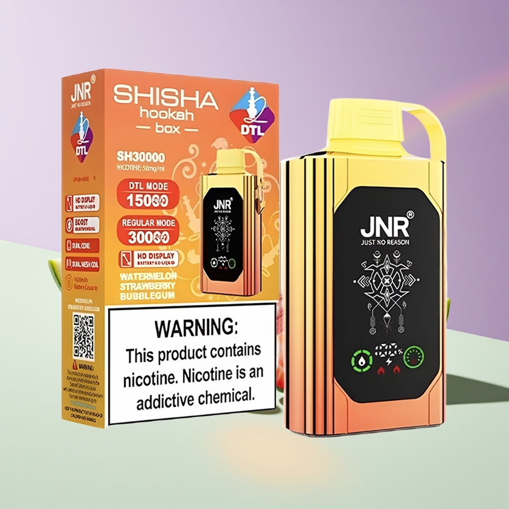 Wholesale Finland JNR Shisha Hookah Box 20500 Puffs Vesimeloni Mansikka Purukumi