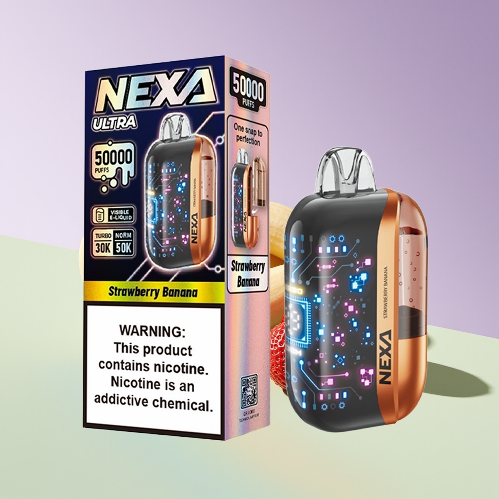 Wholesale Finland NEXA Ultra 50000 Puffs 20ml Mansikka Banaani