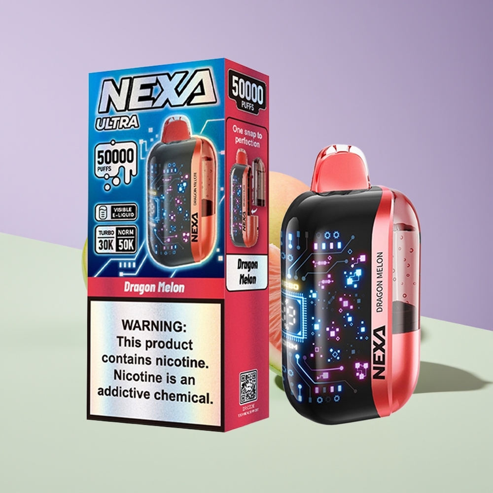 Wholesale Finland NEXA Ultra 50000 Puhallusta Dragon Meloni 800mah