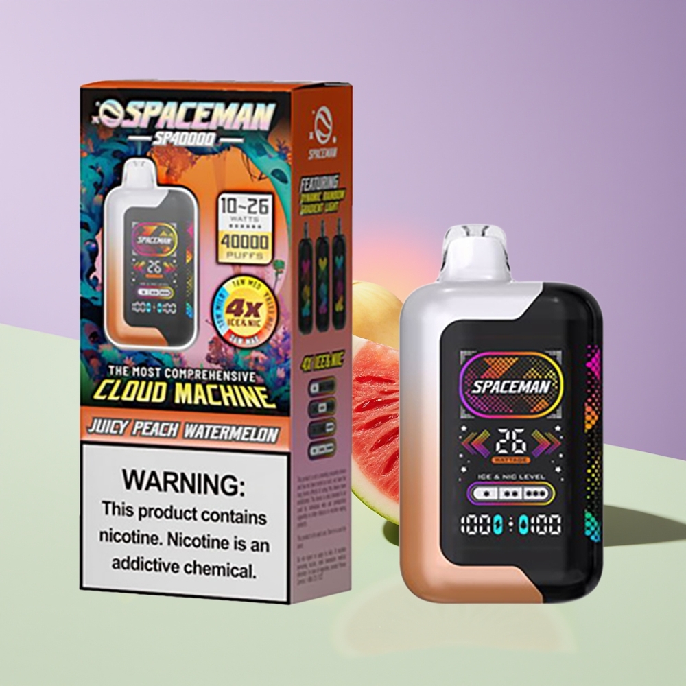 Wholesale Finland SMOK SPACEMAN 20ml Mehevä Persikka Vesimeloni Kertakäyttöinen Höyrystin