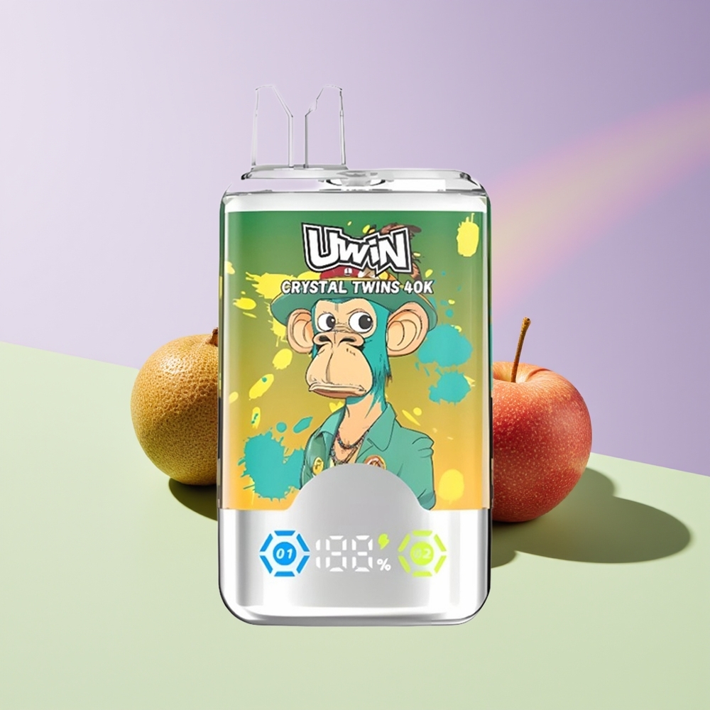 Wholesale Finland UWIN Crystal Twins 40000 Puffs Kiivi Passiohedelmä Guava Kaksi Omenaa