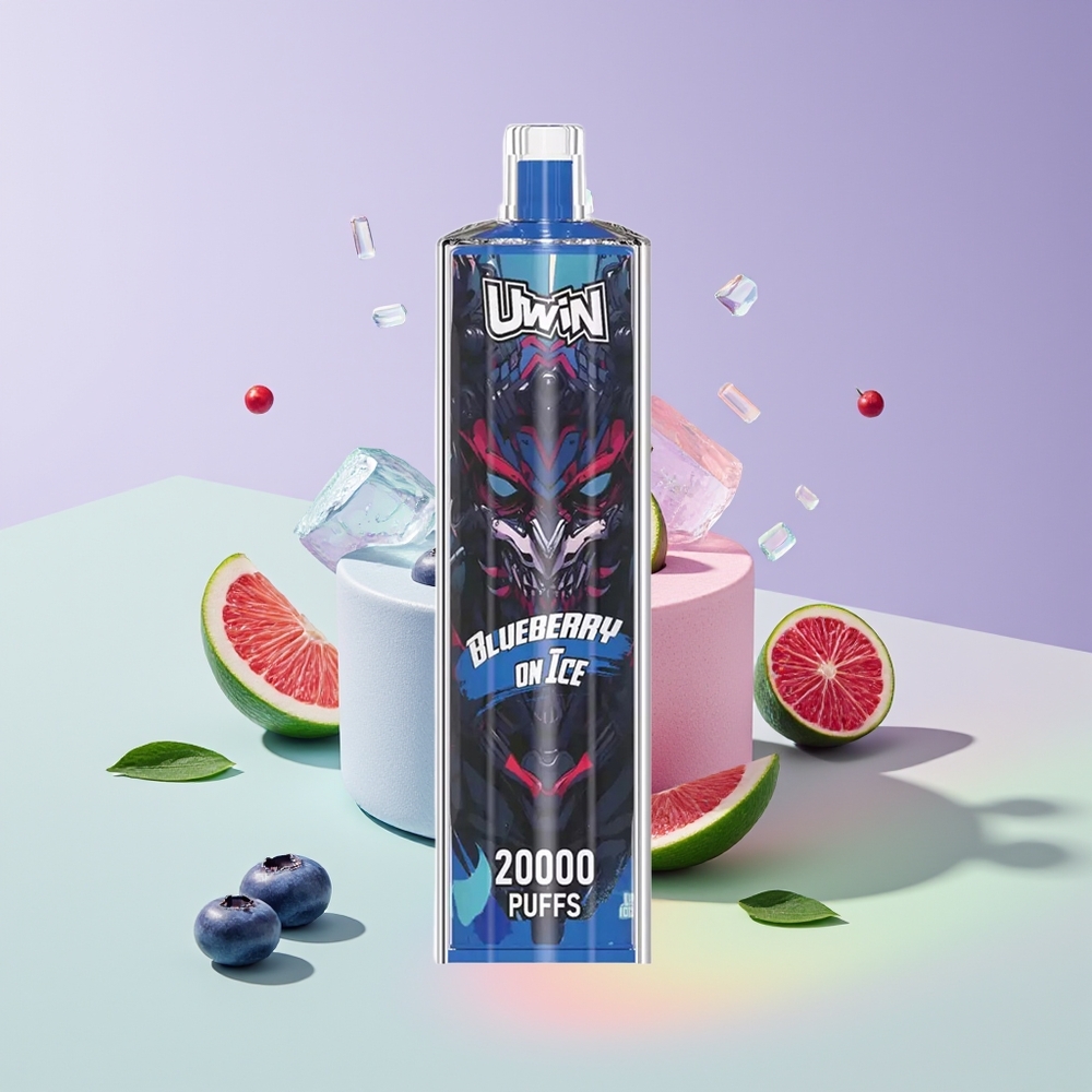 Wholesale Finland UWIN Shisha Hookah Crystal 20000 Puffs Mustikkajää