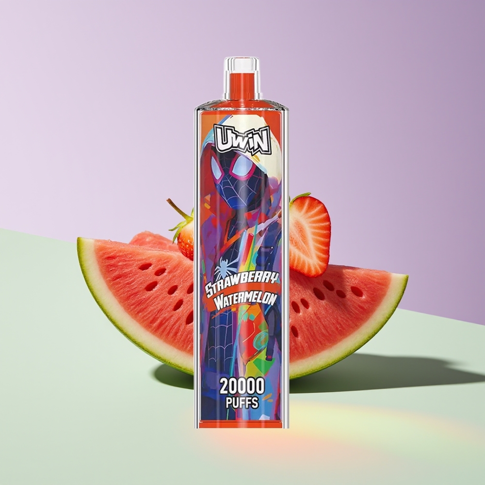 Wholesale Finland UWIN Shisha Hookah Crystal 20000 Puhallusta Mansikka-Vesimeloni
