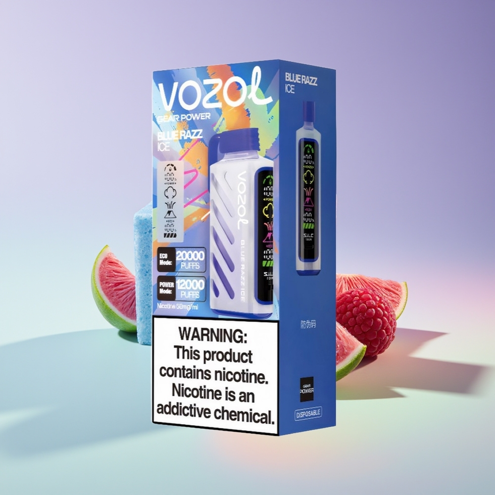Wholesale Finland VOZOL Gear Power 20000 Puffs Sininen Vadelma Jää