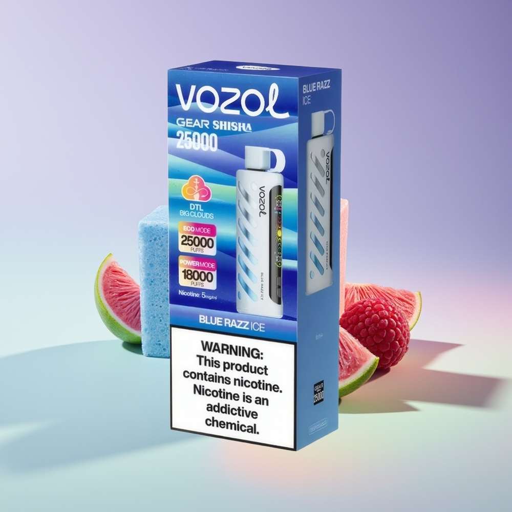 Wholesale Finland VOZOL Gear Shisha 25000 Puff Sininen Vadelma Jää