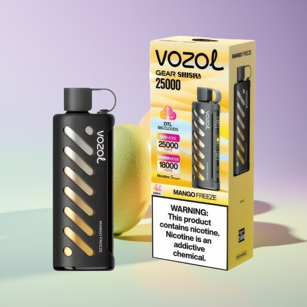 Wholesale Finland VOZOL Gear Shisha 25000 Puhallusta Mango-Jäädyke