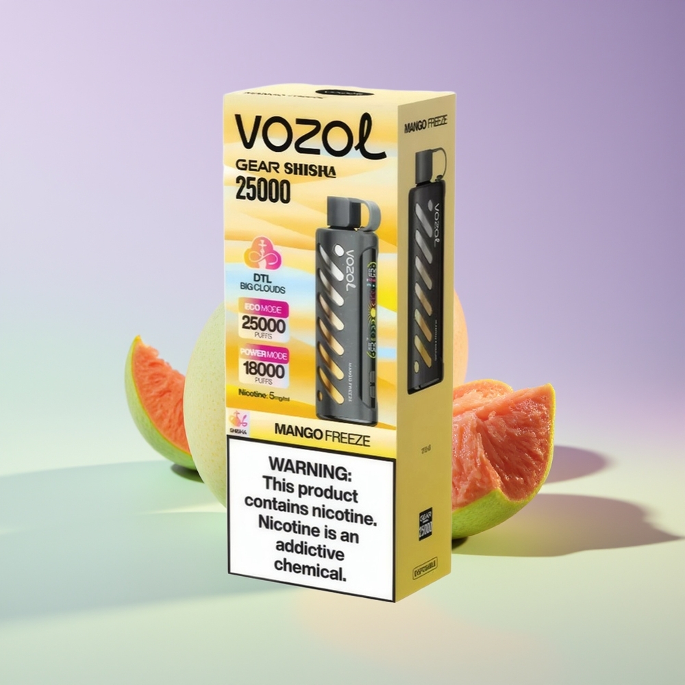 Wholesale Finland VOZOL Gear Shisha 25000 Puhallusta Mango-Jäädyke
