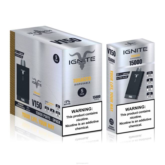 IGNITE V150 vape kynä 5 kpl pakkaus - IGNITE Puff Price ZJRL9 tupakka
