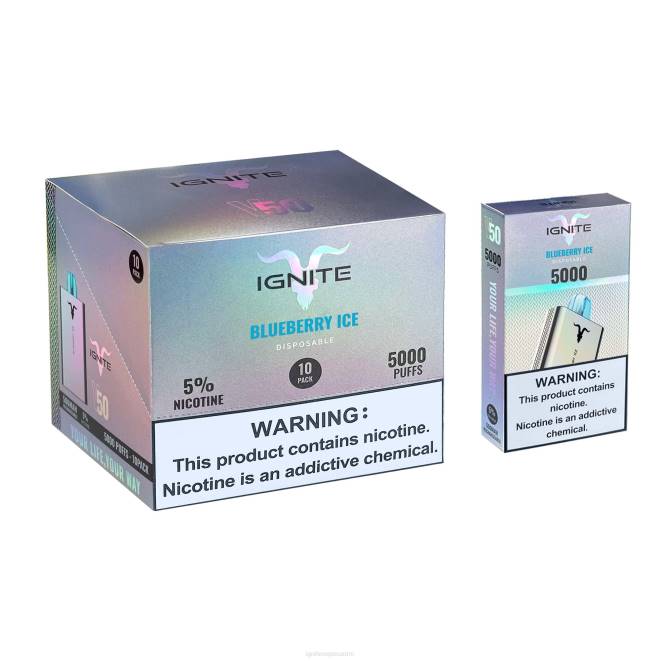 IGNITE V50 vape kynä 10 kpl pakkaus - IGNITE Vape Helsinki ZJRL142 mustikka jäätä