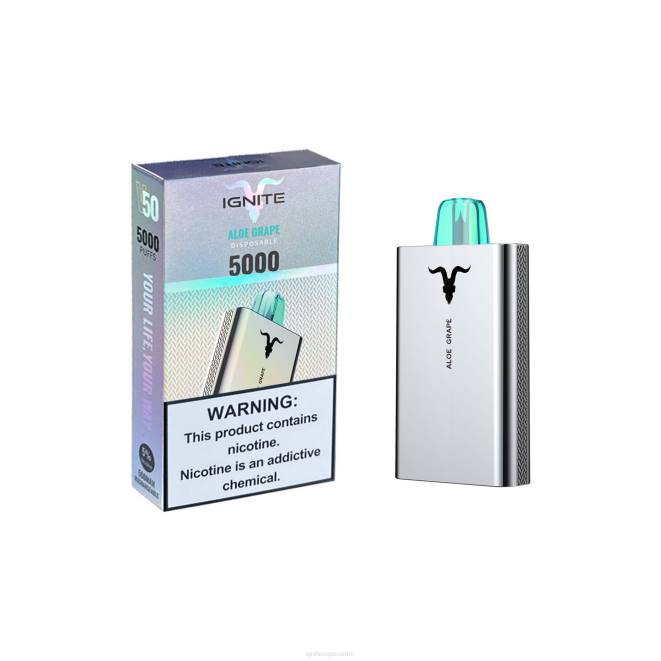IGNITE V50 vape kynä - IGNITE Disposable Vape ZJRL24 aloe rypäle