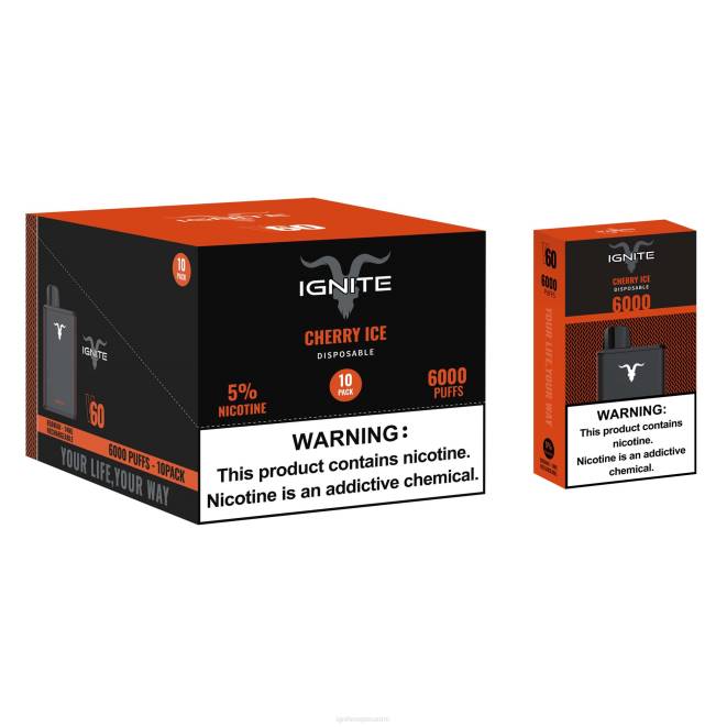 IGNITE V60 vape kynä 10 kpl pakkaus - IGNITE Disposable Vape Review ZJRL17 kirsikka jää