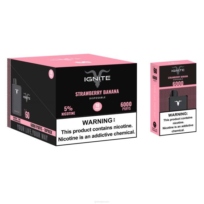 IGNITE V60 vape kynä 10 kpl pakkaus - IGNITE Disposable Vape Review ZJRL27 mansikka banaani