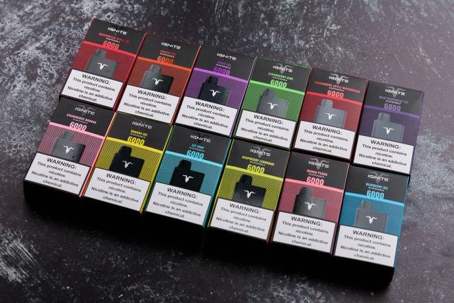 IGNITE V60 vape kynä 10 kpl pakkaus - IGNITE Nicotine Vape Reviews ZJRL18 rypäleen jäätä