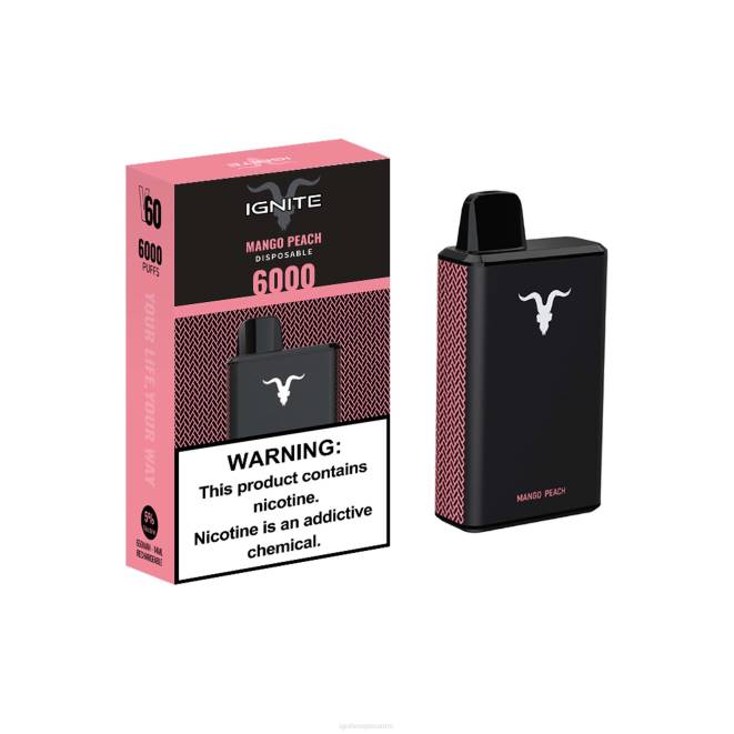 IGNITE V60 vape kynä - IGNITE Disposable Vape ZJRL34 mango persikka