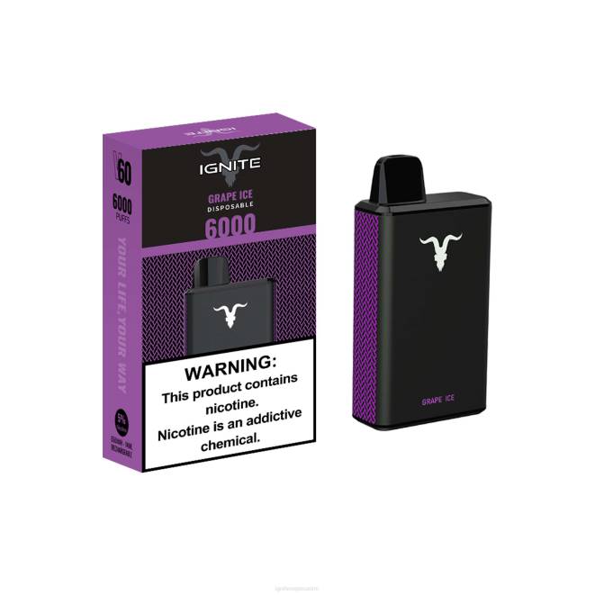 IGNITE V60 vape kynä - IGNITE Vape Helsinki ZJRL32 rypäleen jäätä