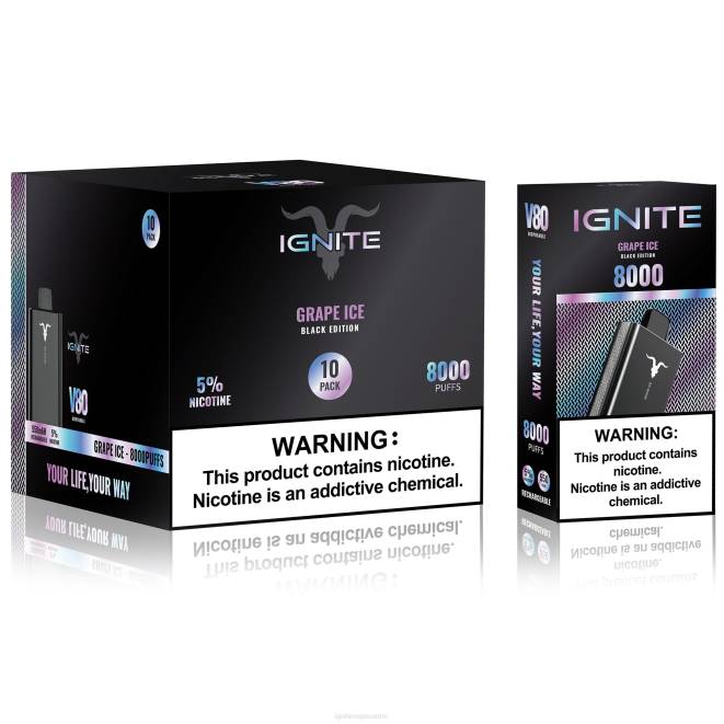 IGNITE V80 vape kynä 10 kpl pakkaus - IGNITE Disposable Vape Review ZJRL57 rypäleen jäätä