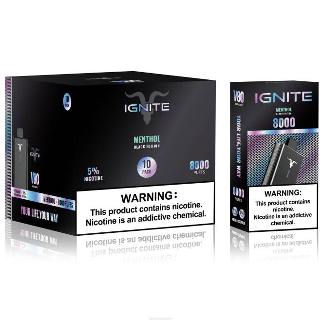 IGNITE V80 vape kynä 10 kpl pakkaus - IGNITE Vape Suomi ZJRL61 mentoli