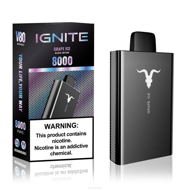 IGNITE V80 vape kynä - IGNITE Disposable Vape ZJRL44 rypäleen jäätä