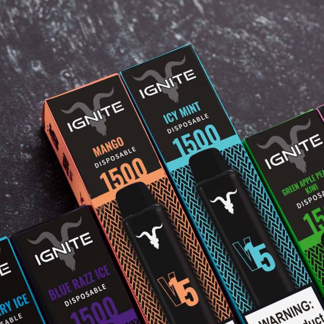 IGNITE V15 vape kynä 10 kpl pakkaus - IGNITE Vape Suomi ZJRL11 banaani jää