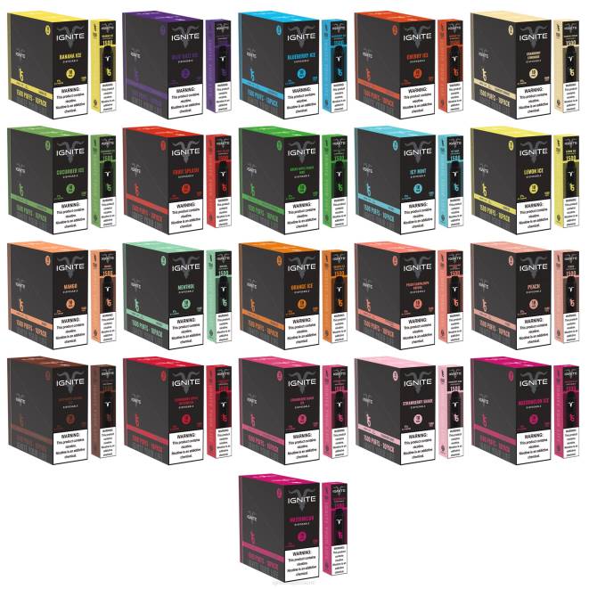 IGNITE V15 vape kynä 10 kpl pakkaus - IGNITE Vape Suomi ZJRL11 banaani jää