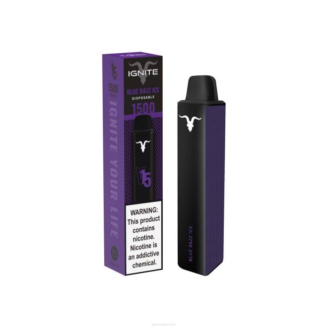 IGNITE V15 vape kynä - IGNITE Disposable Vape Review ZJRL107 sininen razz-jää