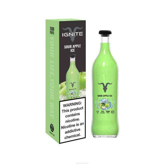 IGNITE V25 vape kynä - IGNITE Nicotine Vape Reviews ZJRL118 hapan omenajää