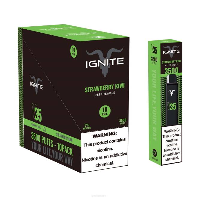 IGNITE V35 vape kynä 10 kpl pakkaus - IGNITE Disposable Vape Review ZJRL127 mansikka kiivi