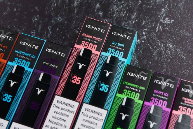 IGNITE V35 vape kynä 10 kpl pakkaus - IGNITE Puff Price ZJRL129 vesimeloni omenajäätä