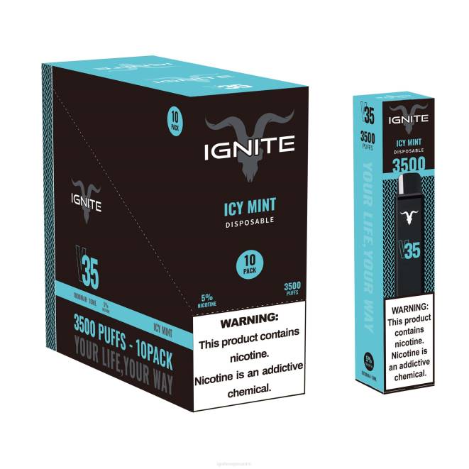 IGNITE V35 vape kynä 10 kpl pakkaus - IGNITE Suomi ZJRL123 jäinen minttu